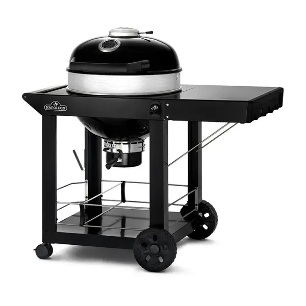 Barbecue à charbon - Kettle PRO 57 cm sur chariot - grille cuisson en fonte émaillée - distribution de chaleur Vortex - Napoléon