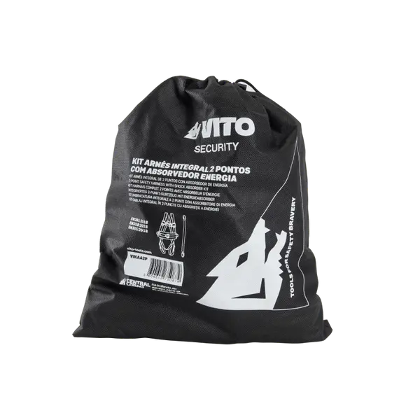 Kit harnais antichute complet - 2 points absorbeur d’énergie - Polyester - EN361:2002 - VITO