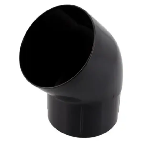 Coude de gouttière PVC Vodalis Mâle/Femelle - noir - Ø 80 - 45° - T29