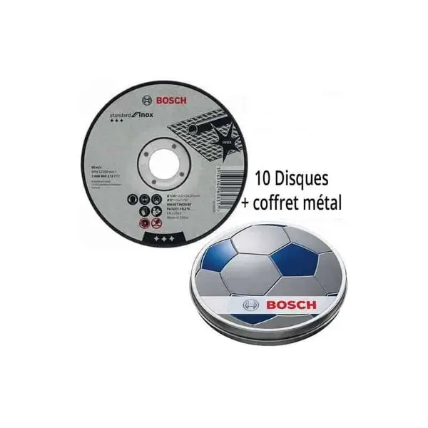BOSCH 10 Disques a tronconner inox Ø125 ep 1.6 - 2608619050