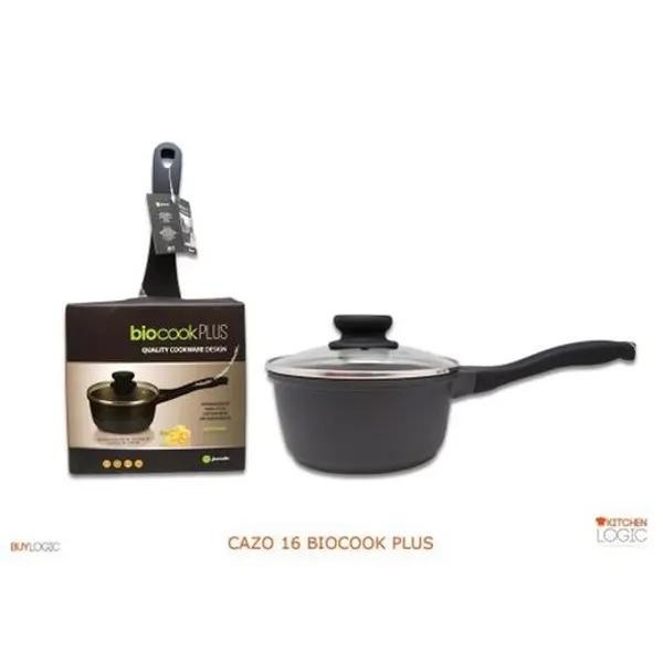 Biocook Plus Cazo Tapa Vidrio 16Cm