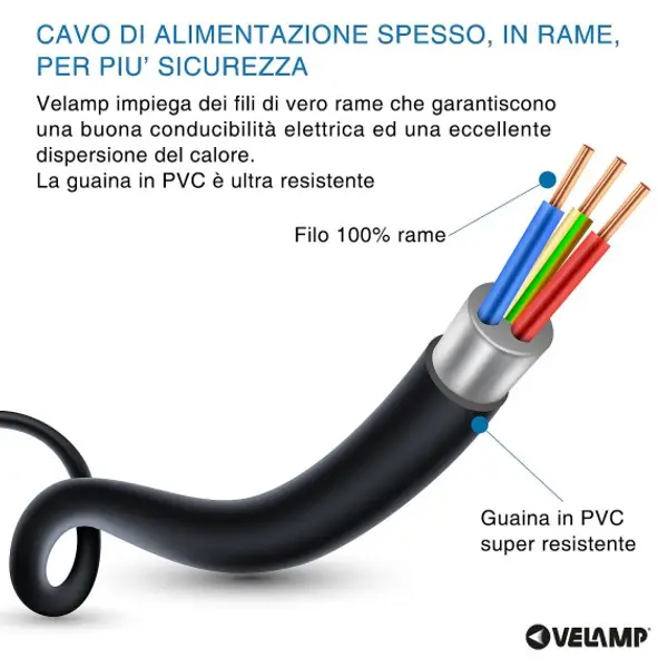 Multipresa 5 posti polivalenti schuko + 10/16a con interruttore cavo 1m e spina 16a