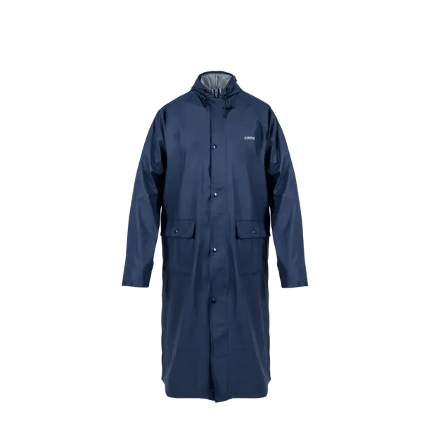 Cape de pluie - XL - Bleue - 100% PU - Imperméable - Coutures scellées - Capuche ajustable - VITO