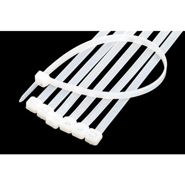 Fascette Stringicavo Bianche 4,8x350mm, 100 Pezzi, Robuste, Resistenti UV per Cablaggi Industriali e Professionali