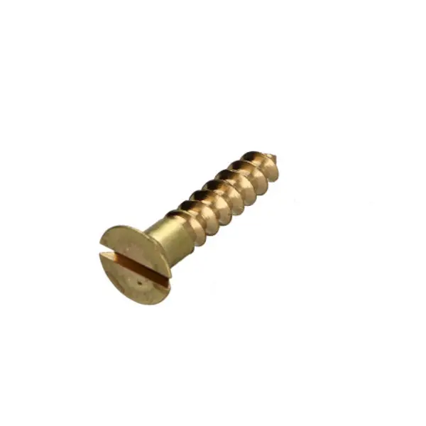 1 x Vis bois Laiton Tête fraisée Fendue 4X25 Diamètre de tête: 8.5