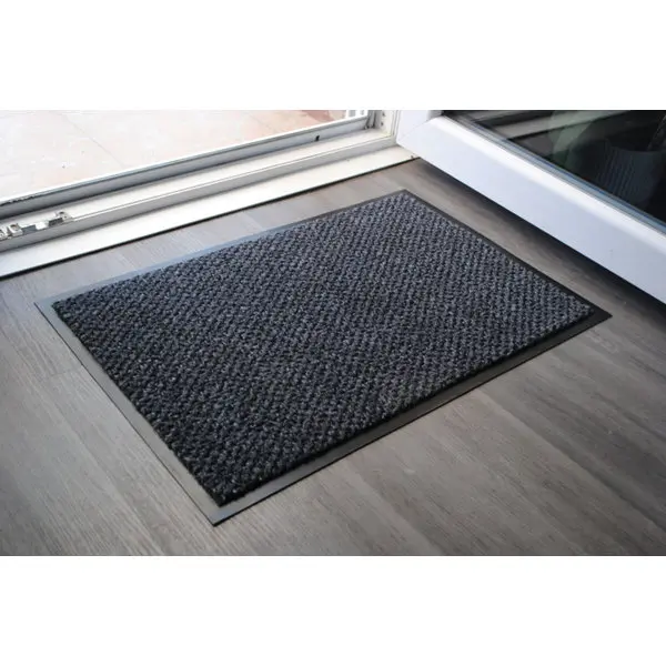 Tapis d'intérieur propreté gris 60 x 80 cm