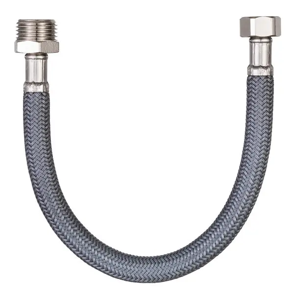 Flexible d'alimentation en eau 30 cm - Mâle/Femelle Filetage entrée 15x21 - Filetage sortie 12x17