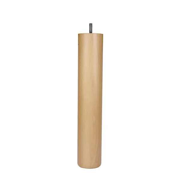 Pied de meuble cylindrique hêtre verni CIME Diam. 6.8 cm x H.36 cm - Cime