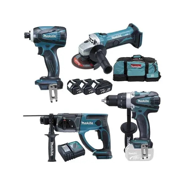 MAKITA 4 outils DDF458+DTD152+DGA452+DHR202 (18V 3x4Ah) - DLX4054MX1
